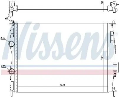 Радіатор охолодження двигуна NISSENS 67368
