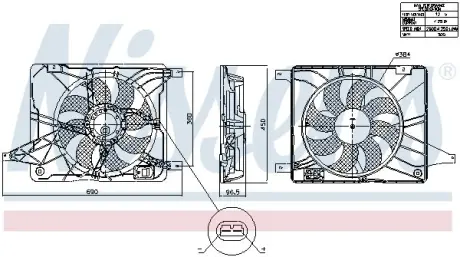 Вентилятор охлаждения двигателя NISSENS 850017