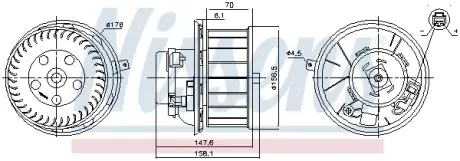 Вентилятор салону NISSENS 87643
