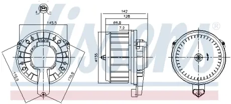 Вентилятор салона NISSENS 87670