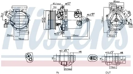 Компрессор кондиционера NISSENS 890053