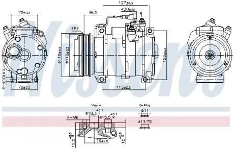 Компресор кондиціонера NISSENS 891005