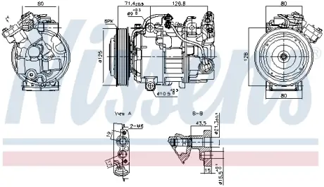 Компресор кондиціонера RENAULT GRAND SCENIC/ MEGANE (2016) (Nissens) NISSENS 891043