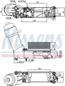 Радіатор оливний First Fit NISSENS 91335