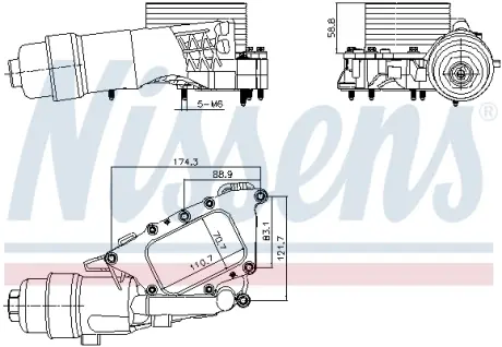Радіатор оливний NISSENS 91385