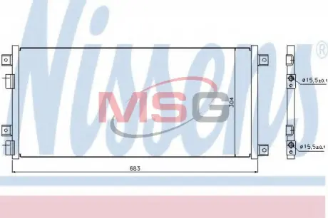 Радiатор кондицiонера NISSENS 940004