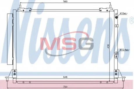 Радiатор кондицiонера NISSENS 940188