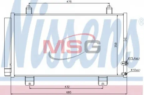 Радіатор кондиціонера NISSENS 940261