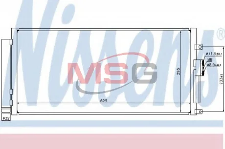 Радiатор кондицiонера NISSENS 940291