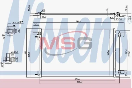 Радiатор кондицiонера NISSENS 940479