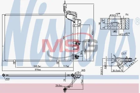 Радiатор кондицiонера NISSENS 940527