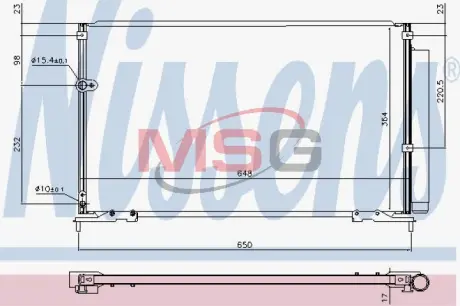 Радіатор кондиціонера NISSENS 940707