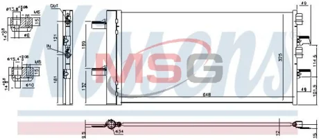Конденсатор кондиціонера BMW F40/ F44/ F48/ F39 (вир-во Nissens) NISSENS 940741