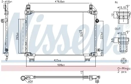 Радіатор кондиціонера First Fit NISSENS 940943