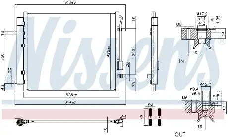Радіатор кондіционера NISSENS 941028