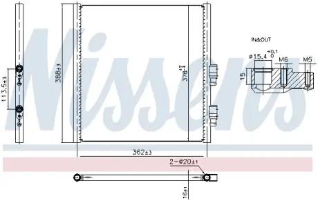 Радіатор кондиціонера NISSENS 941308