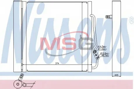Радиатор кондиционера SMART (пр-во Nissens) NISSENS 94543