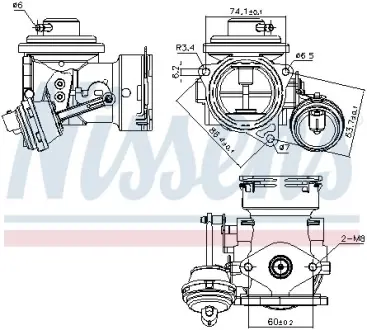 Клапан EGR VAG (вир-во Nissens) NISSENS 98299