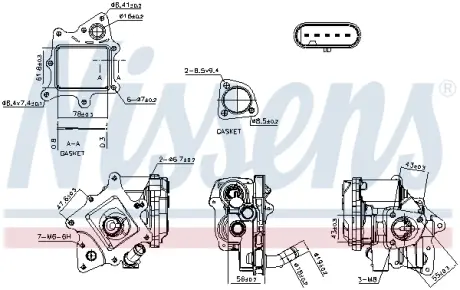 Клапан EGR NISSENS 98524