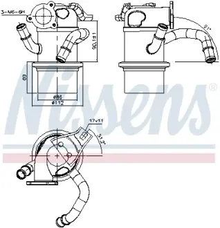 Радиатор отработанных газов VW TIGUAN (2008) 2.0 TDI (пр-во Nissens) NISSENS 989315