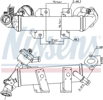 Радіатор клапана EGR Renault Traffic, Espace, Megane 2.0dCi 06- NISSENS 989389