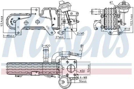 Радіатор віпрацьованних газів VAG (вир-во Nissens) NISSENS 989420