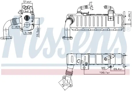 Радіатор рециркуляції ВГ NISSENS 989475