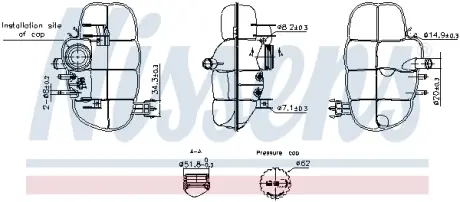 Бачок розширювальний з кришкою OPEL MERIVA (2003) (вир-во Nissens) NISSENS 996237