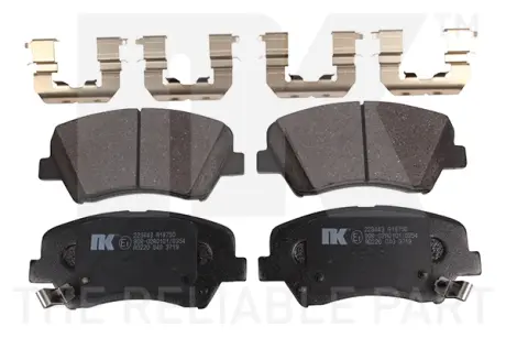 Гальмівні колодки диск.передні Hyundai i30, Kia Ceed,Rio III,Sorento II 1.1CRDi-2.4i 09- NK 223443
