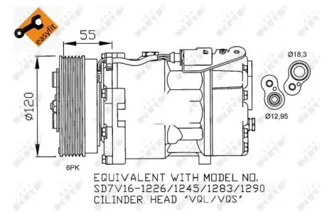 Compressor, air conditioning. Компрессор кондиционера NRF 32255