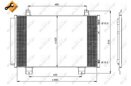 Радіатор кондиціонера NRF 350092