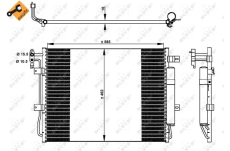 Конденсер кондиціонера NRF 350330