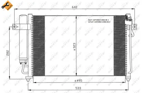 Конденсер кондиціонера NRF 35476