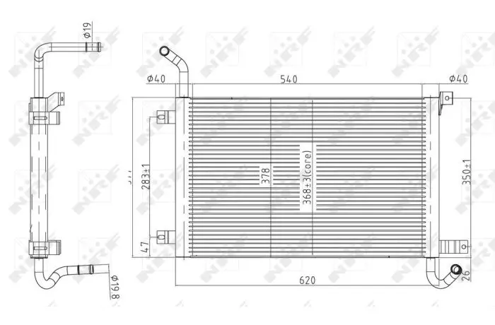 Радіатор охолоджування NRF 50145 (фото 1)