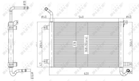 Радіатор охолоджування NRF 50145