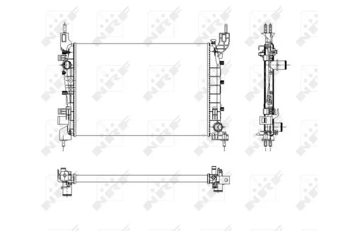 Радіатор охолодження FIAT Linea 1.3D 09- (вир-во) NRF 54504 (фото 1)