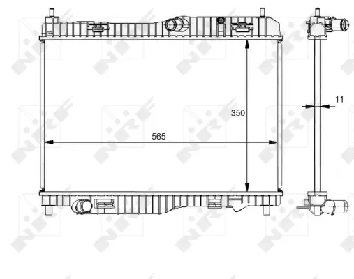 Радіатор охолодження Ford Transit Courier 1.0 EcoBoost 14-23 NRF 59138 (фото 1)