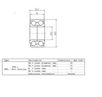 Подшипник ступицы NSK ZA38BWD10BCA41