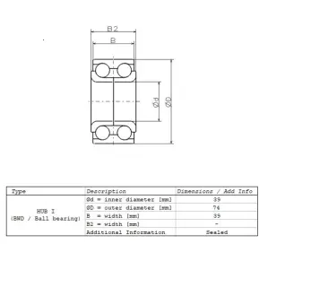 Подшипник ступицы NSK ZA39BWD05CA58