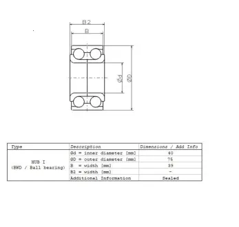 Автозапчасть NSK ZA40BWD17ECA116