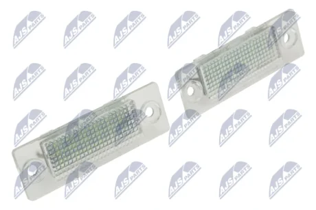 (2 шт к-кт/LED) Ліхтар номерного знаку VW T5 03-08/Caddy 04-08/Passat 01-05/Touran03-08/Skoda Super B 02-08 NTY ELPVW001