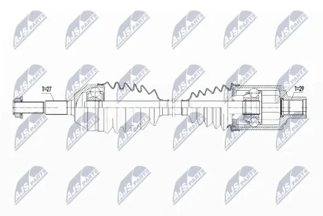 Приводний вал JEEP CHEROKEE (KJ) CHEROKEE / LIBERTY LIBERTY (вир-во) NTY NPWCH098