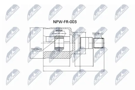 Автозапчасть NTY NPWFR003