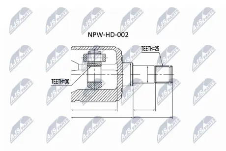 Автозапчасть NTY NPWHD002