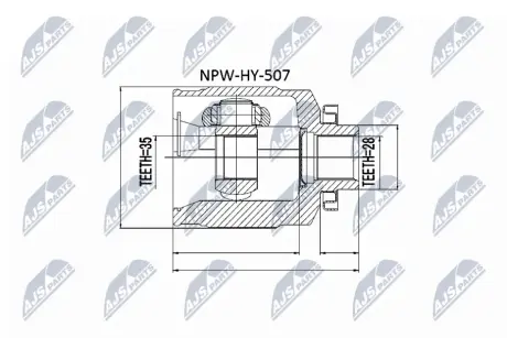 Автозапчасть NTY NPWHY507