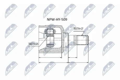 Автозапчасть NTY NPWHY509