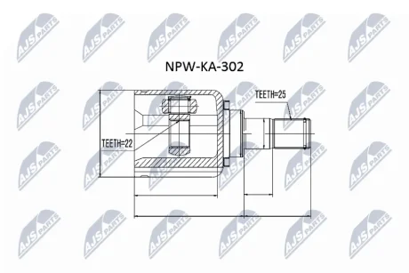Автозапчасть NTY NPWKA302