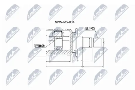 Автозапчасть NTY NPWMS034