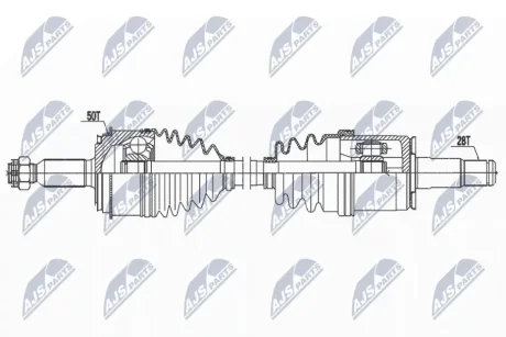 Приводний вал лівий MITSUBISHI PAJERO III (вир-во) NTY NPWMS079