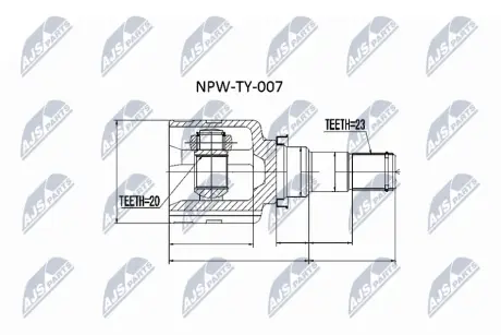 Автозапчасть NTY NPWTY007